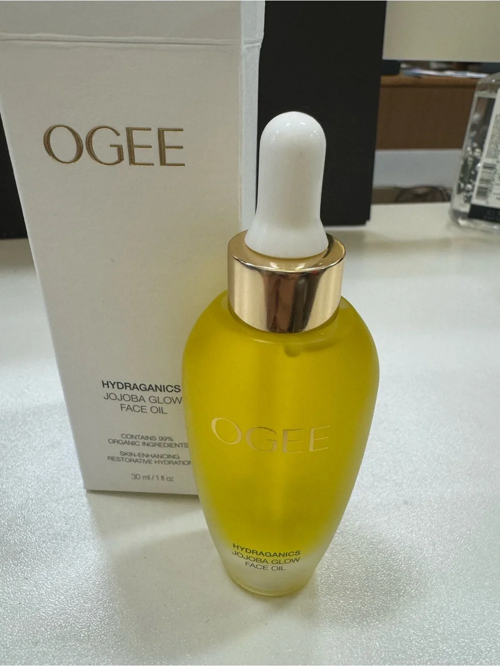 OGEE Hydraganics Jojoba Glow Face Oil — White & Gold